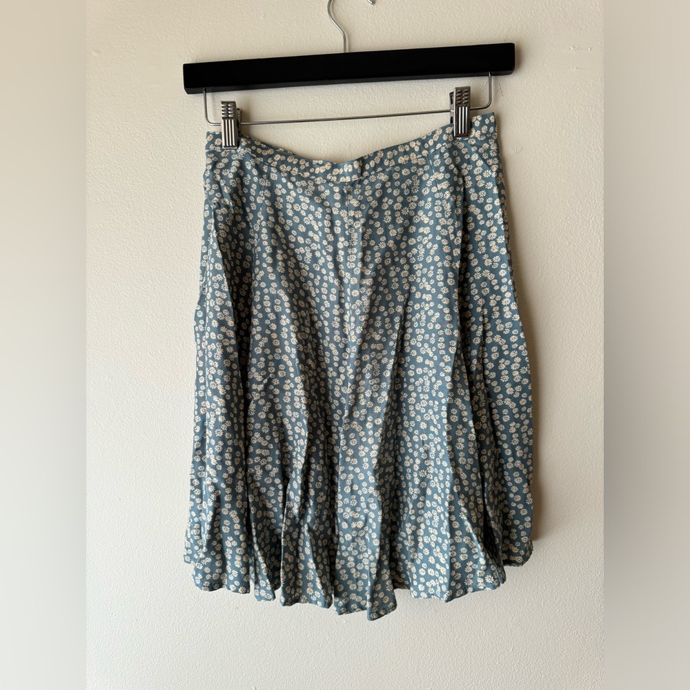 100% rayon floral mini skirt - Ann Taylor